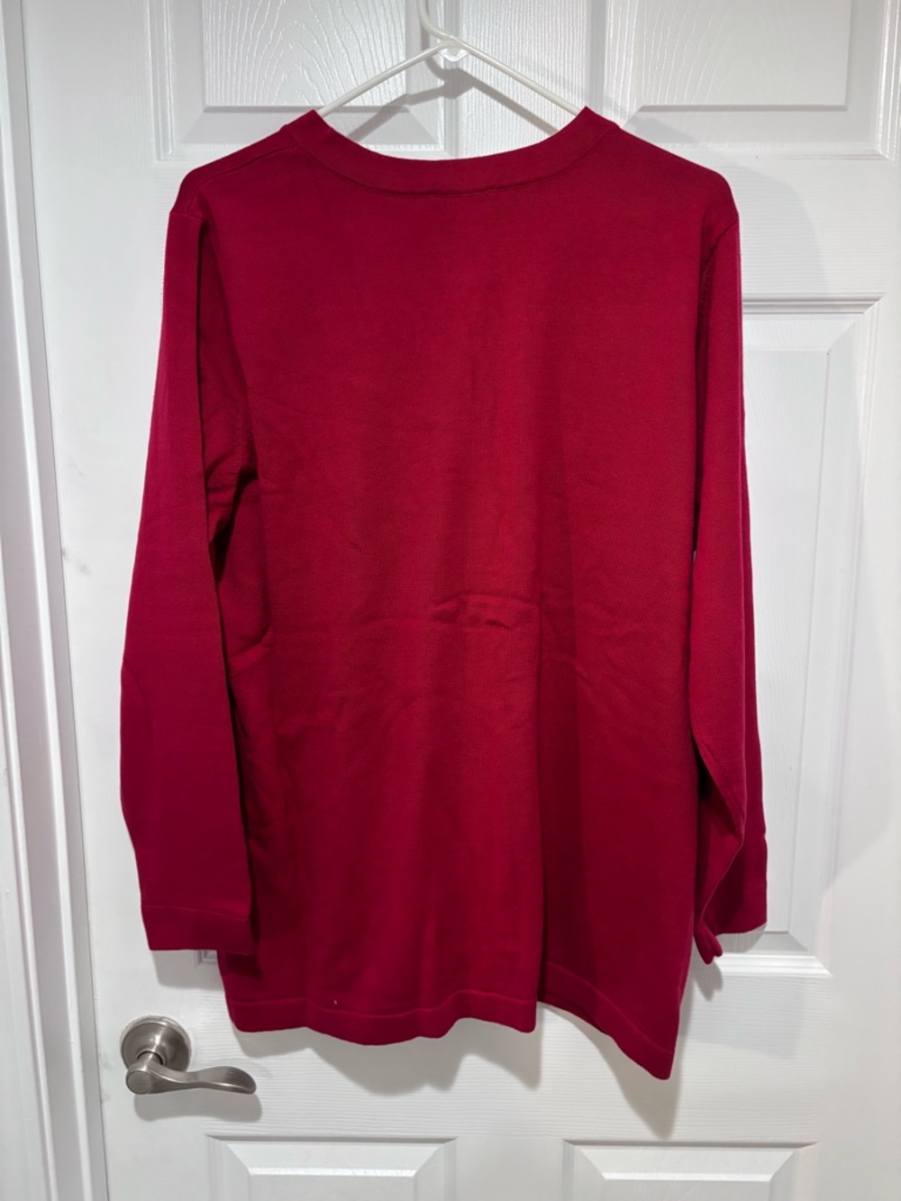 QUACKER FACTORY NWT Red Embellished Christmas Tree Knit Button Up Cardigan - Picture 4 of 13
